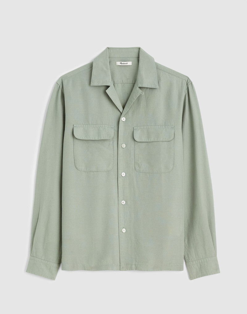 The Long-Sleeve Camp Shirt in Archive Linen Blend 1