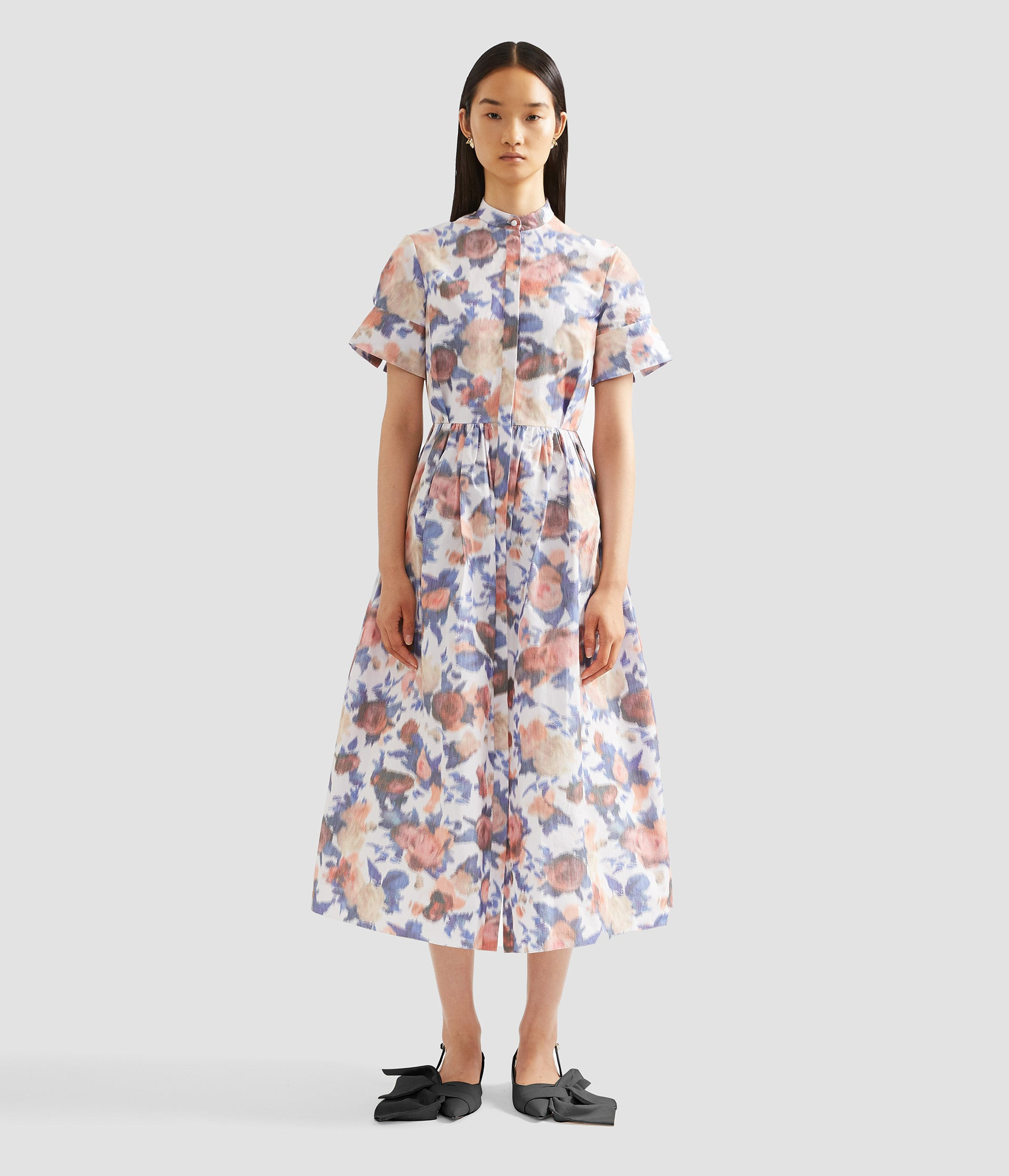 SHORT SLEEVE MIDI DRESS - 4