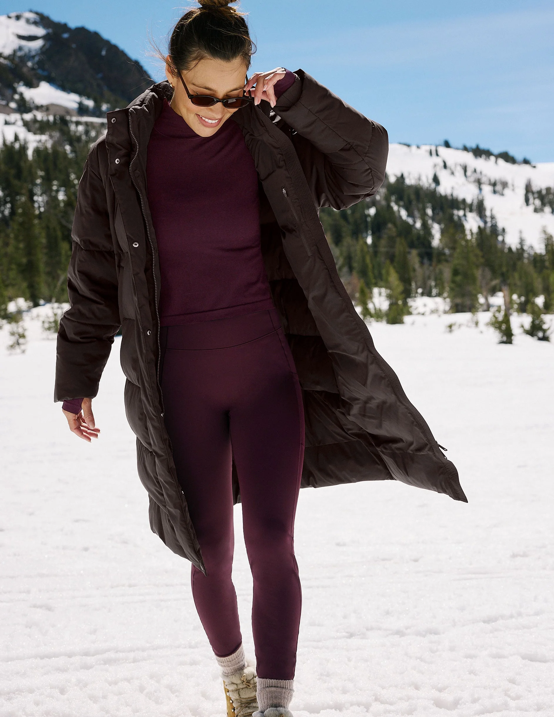 Pacer Fleece-Backed Pocket Legging - 1