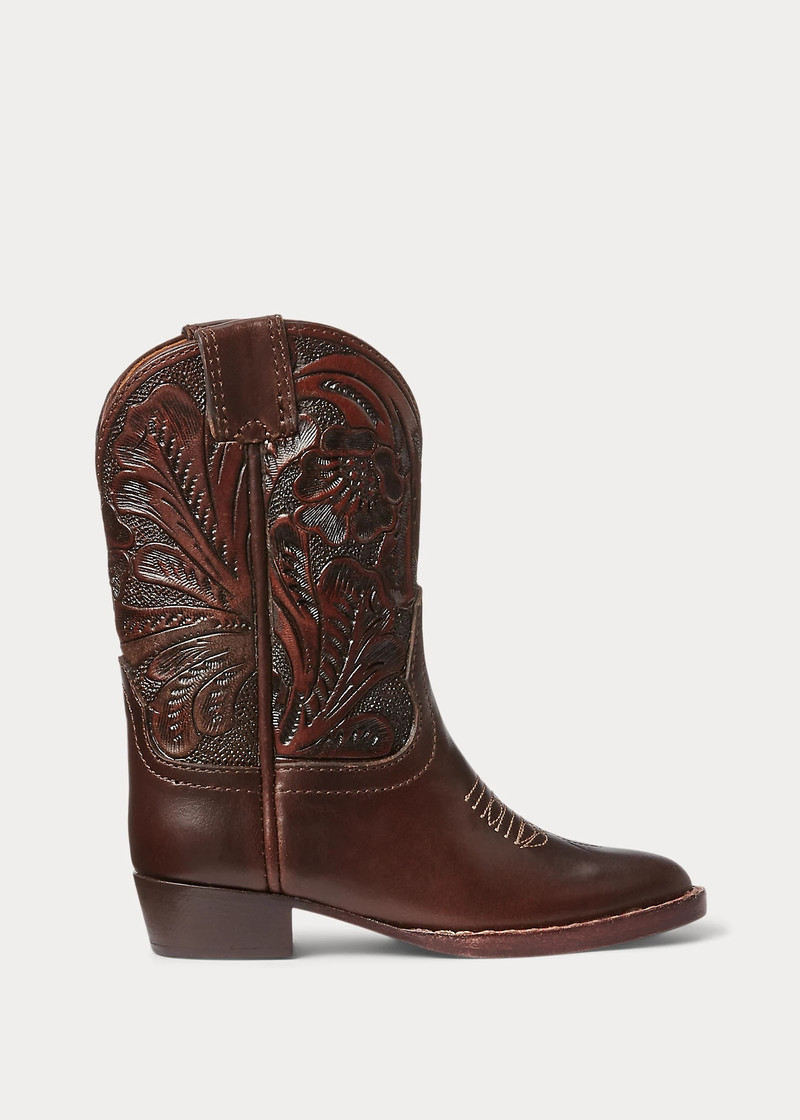 Mini Plainview Hand-Tooled Leather Boot 1