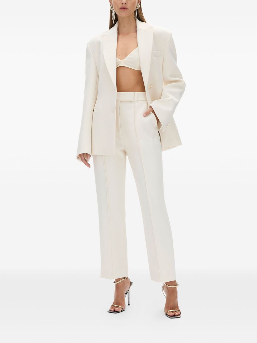 Sergio padded-shoulder blazer - 2