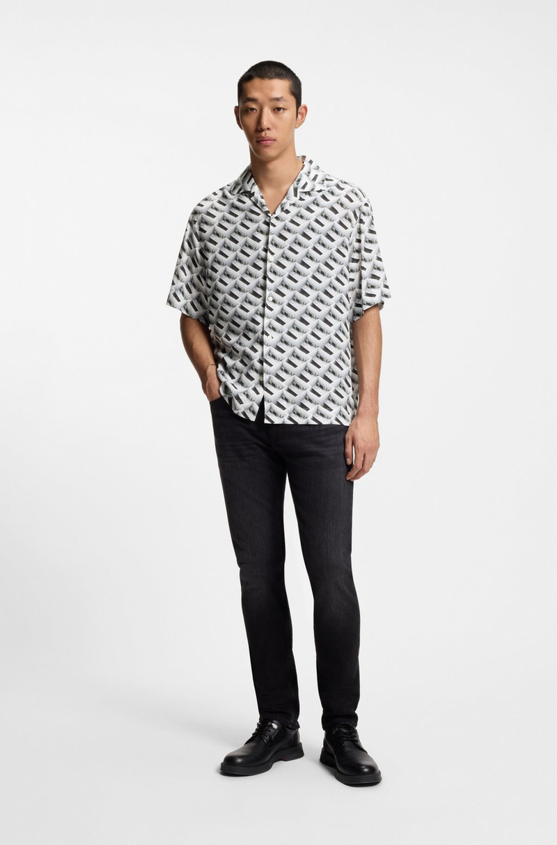 HUGO OVERSIZED-FIT SHIRT WITH STATEMENT PRINT outlook