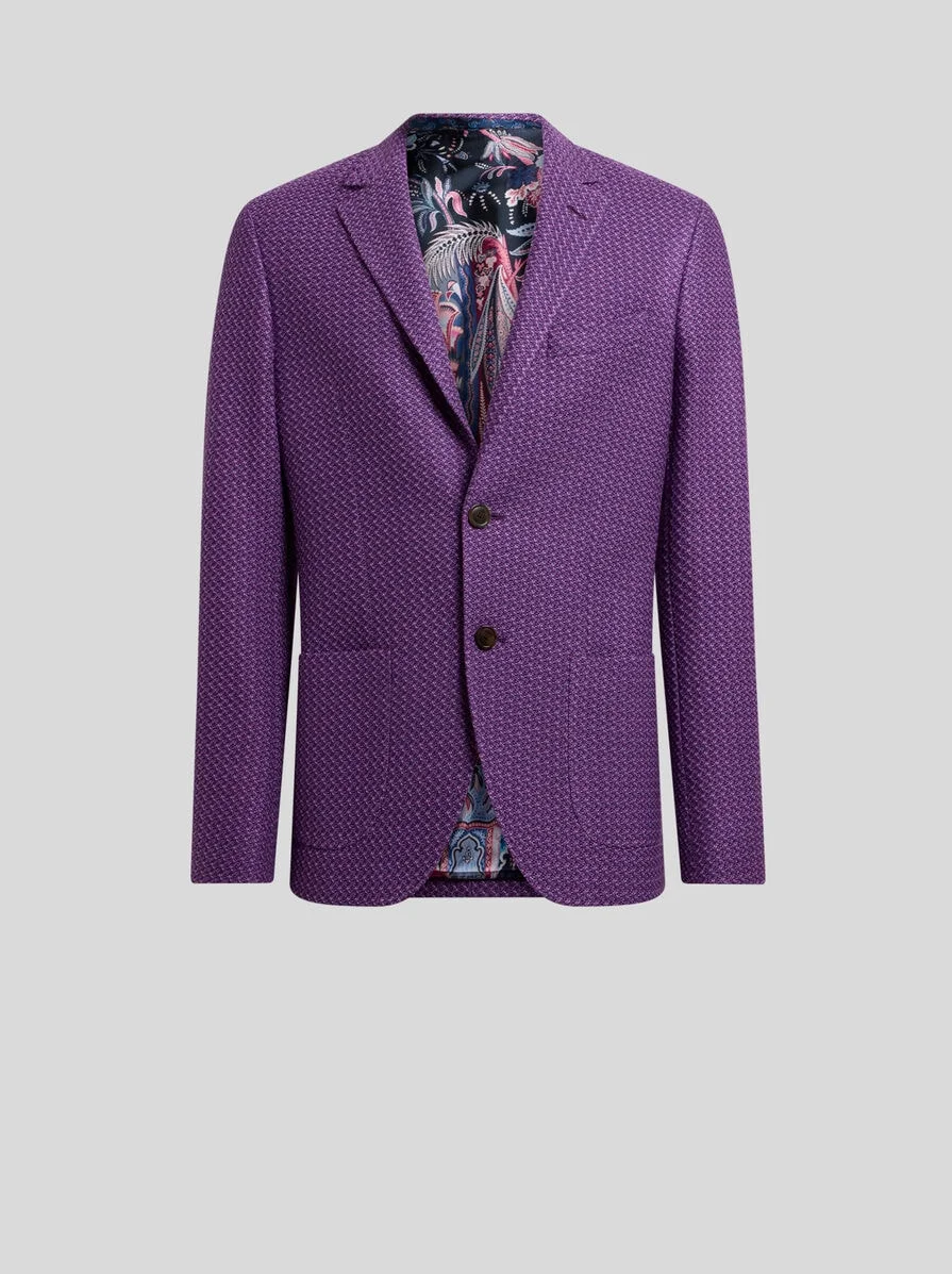 COTTON JERSEY BLAZER - 1