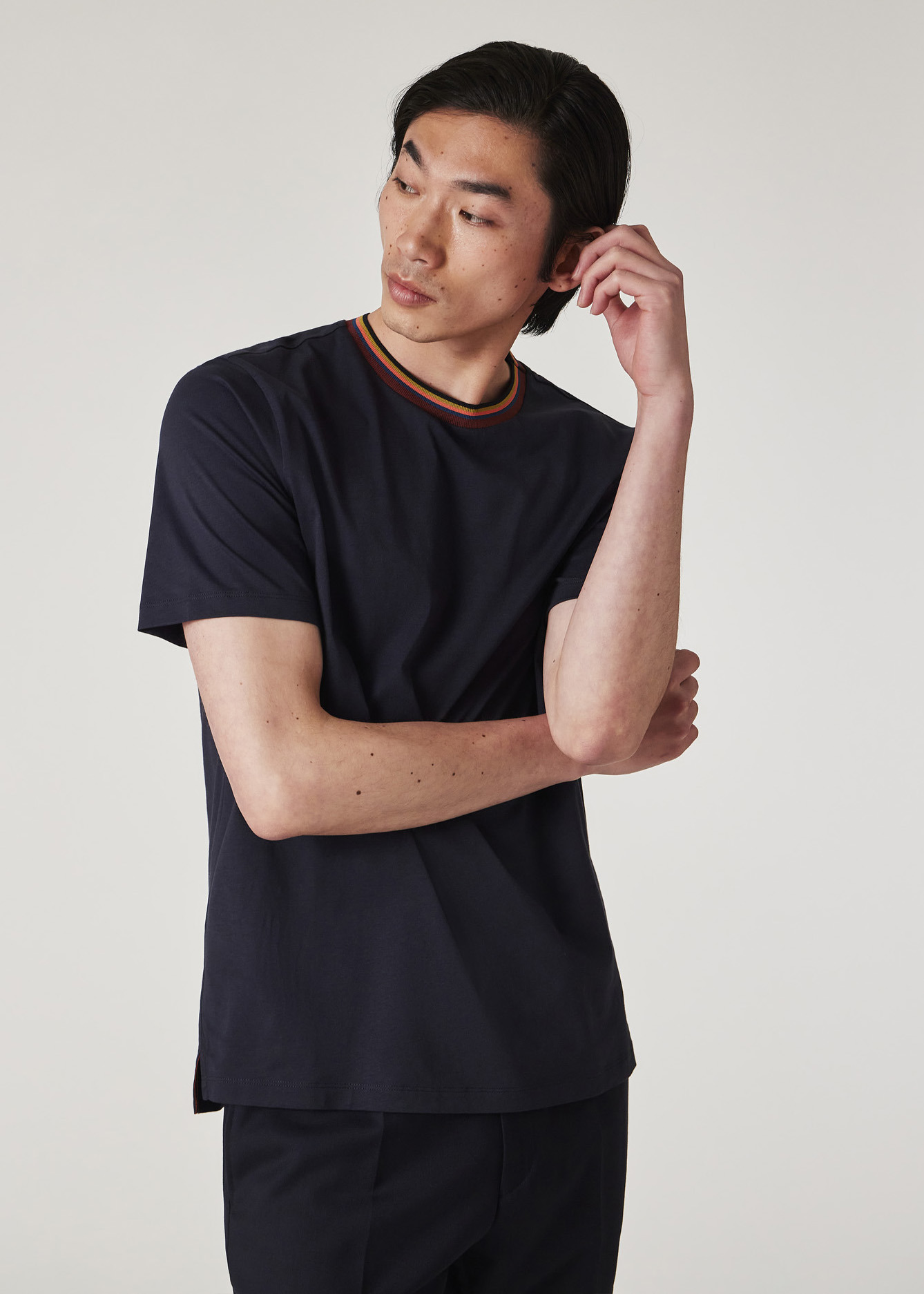 'Artist Stripe' Collar T-Shirt - 8