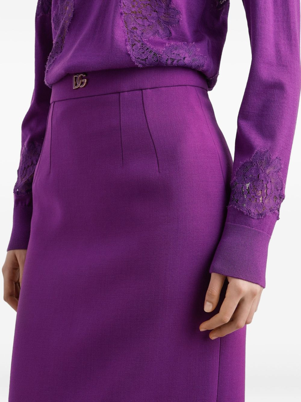 wool midi skirt - 5