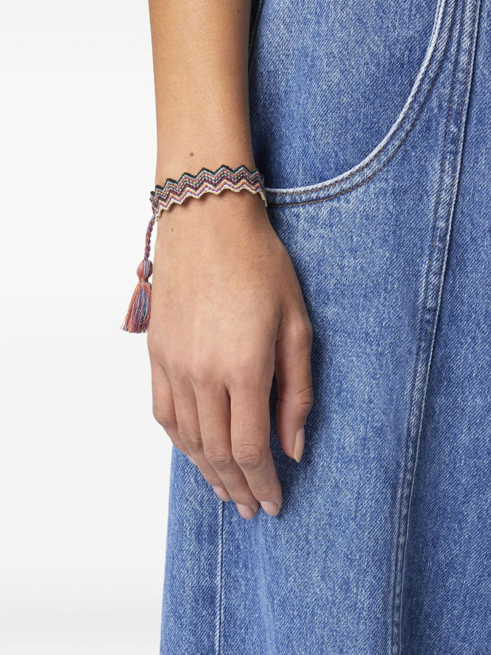 Holiday zig-zag tassel bracelet - 2