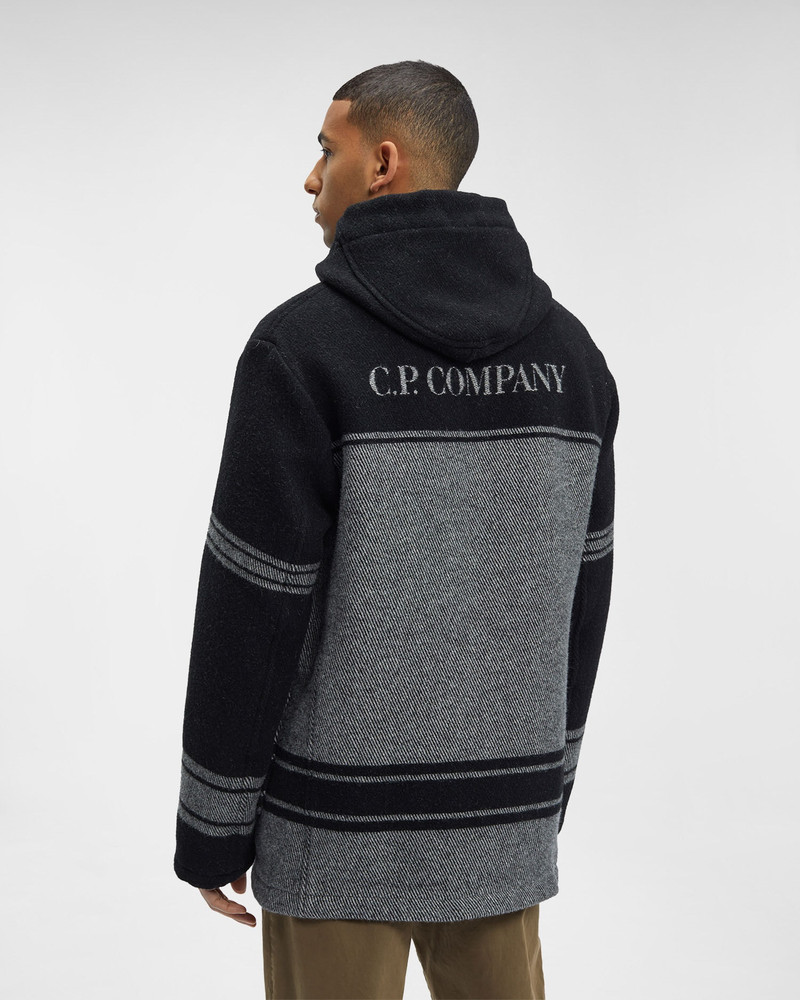 C.P. Duffel Jacquard Striped Coat 3