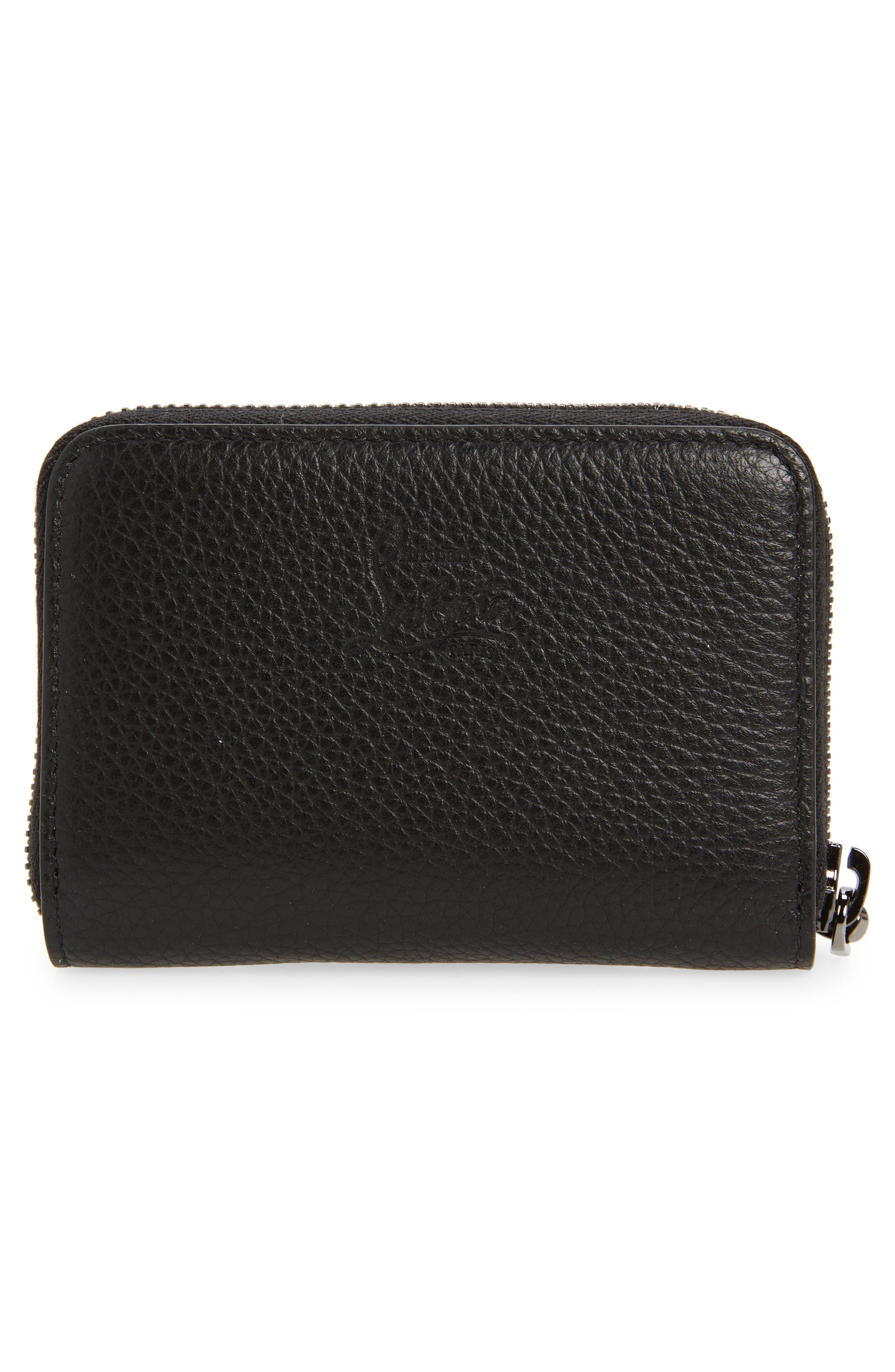 Christian Louboutin Panettone Leather Coin Purse in Black/Ultrablack at Nordstrom - 4