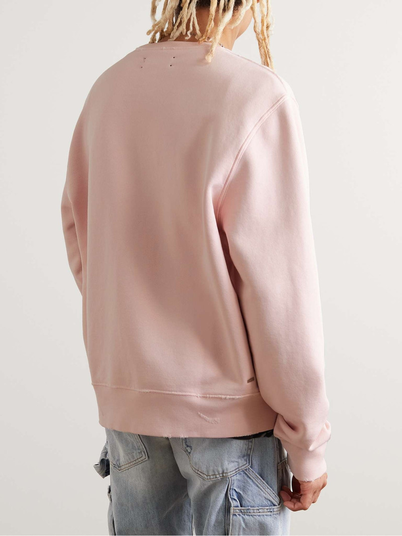 Logo-Appliquéd Distressed Cotton-Jersey Sweatshirt 4
