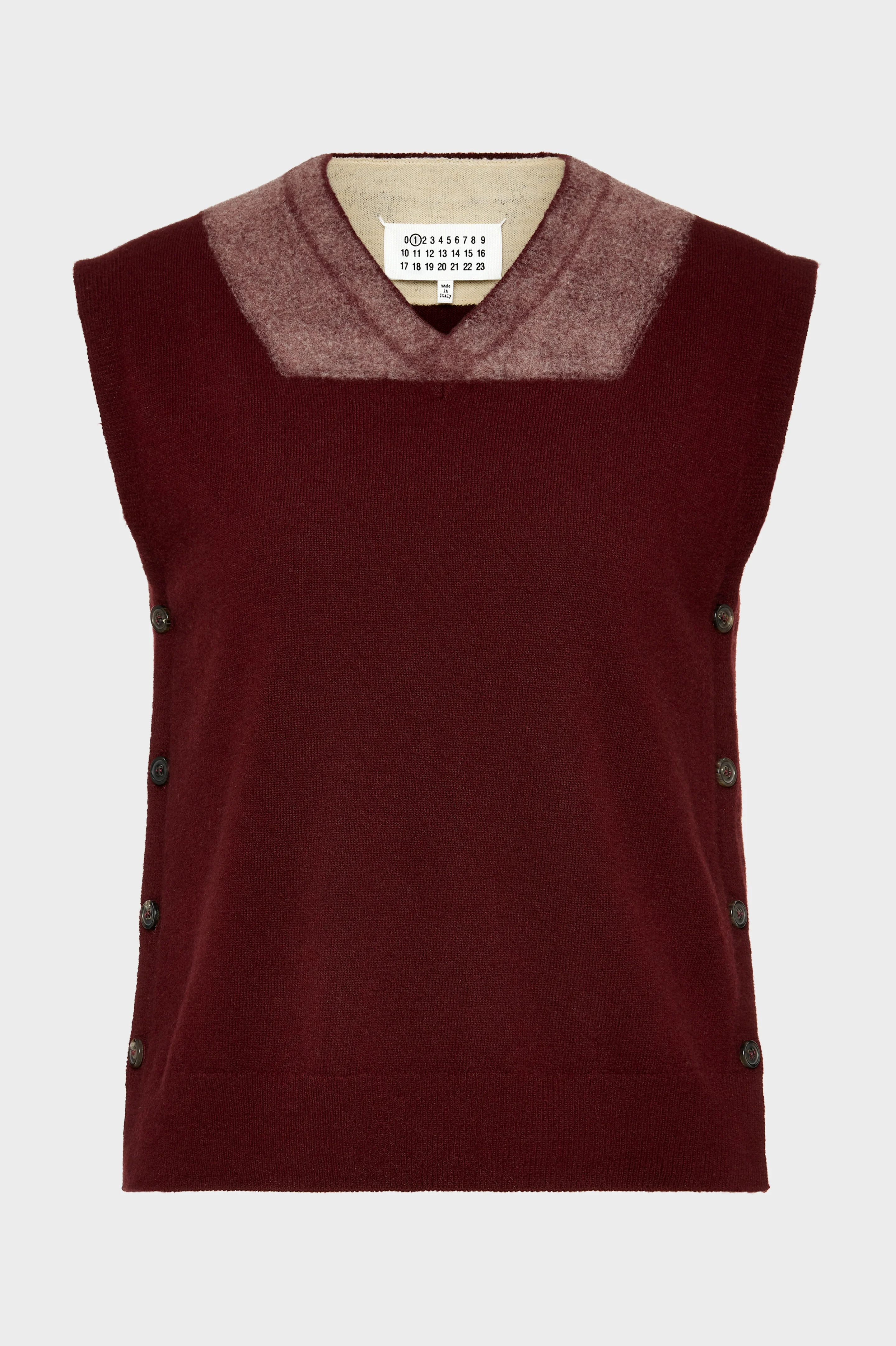 Two-Tone Virgin Wool Vest - 1