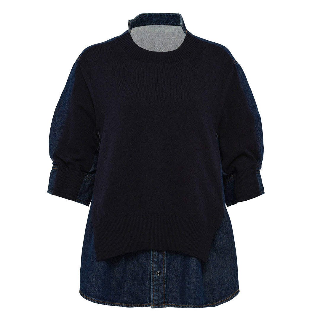 Denim X Knit Pullover - 1