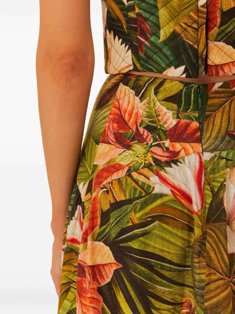 Botanical Forest-print skirt - 4