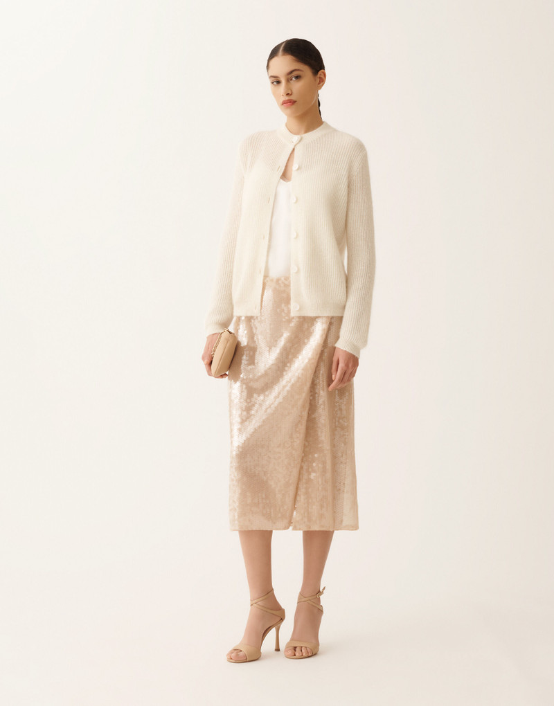 FABIANA FILIPPI Mohair cardigan with sequins outlook