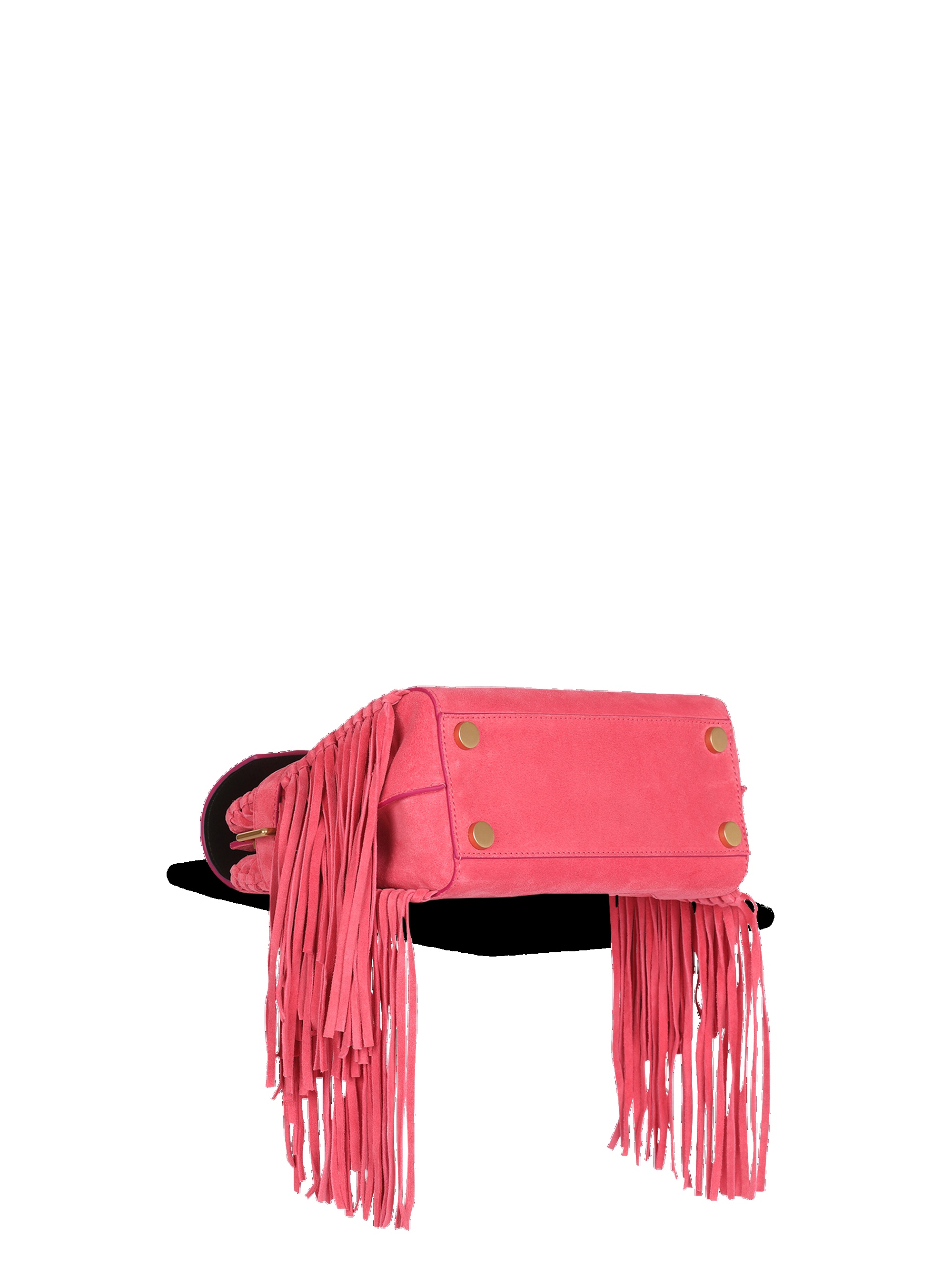 Debossed suede B-Buzz 23 bag with fringe - 5