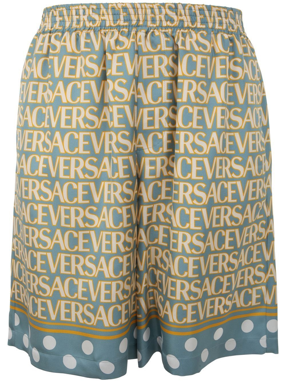 SHORTS SILK FABRIC WITH VERSACE ALL OVER PRINT - 1