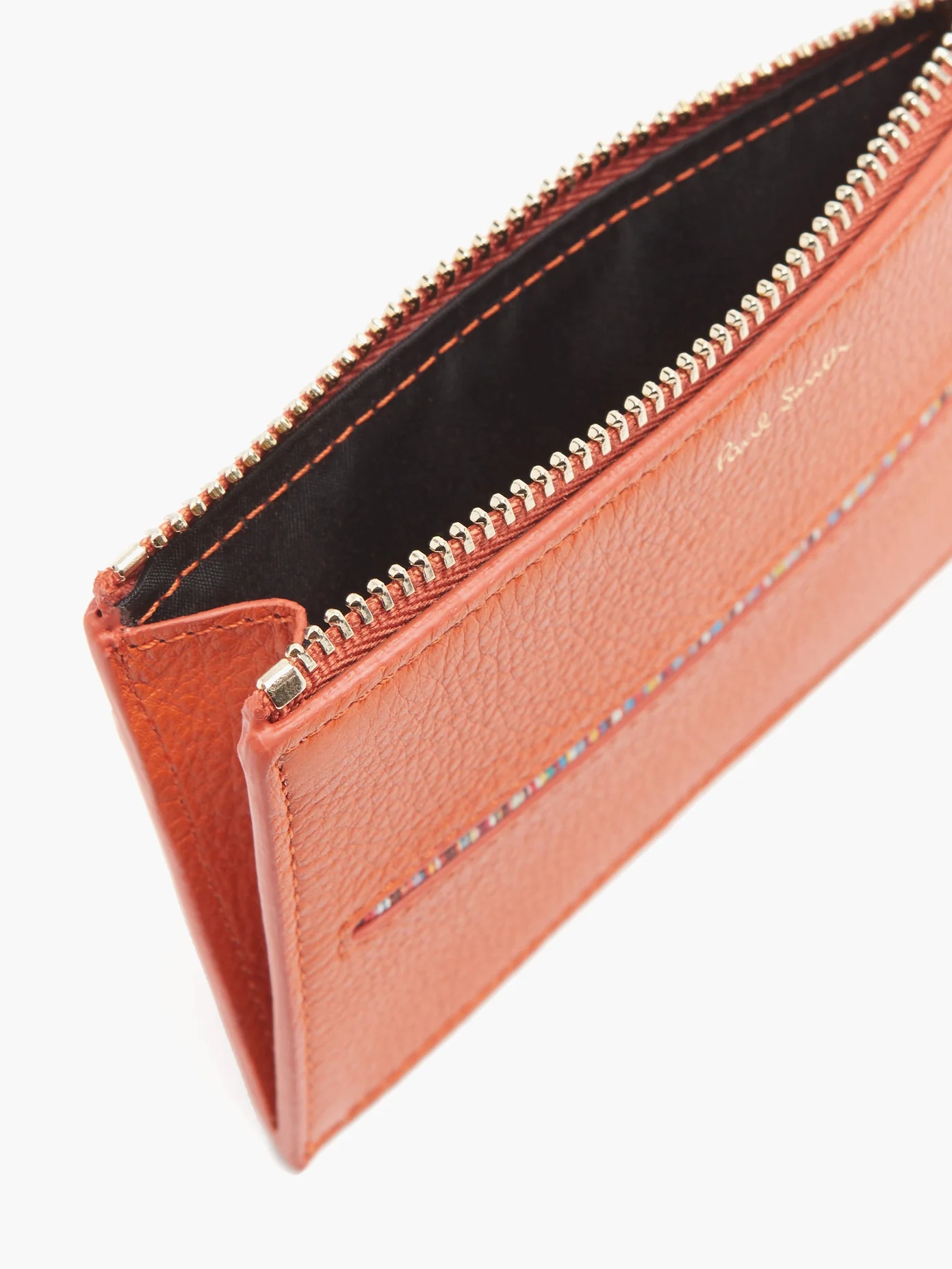 Signature-stripe leather wallet - 4