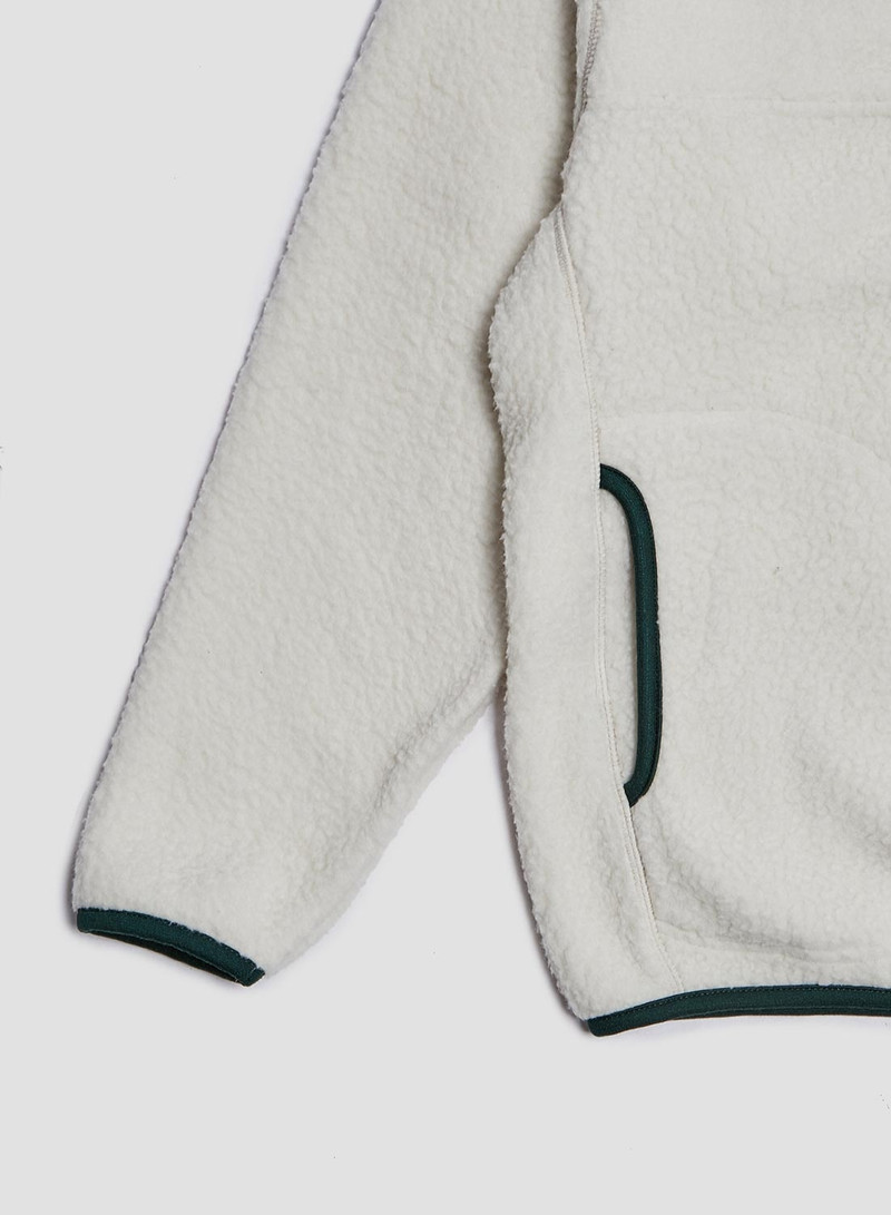Wild Bricks Fleece Pullover in Ivory/Green 3