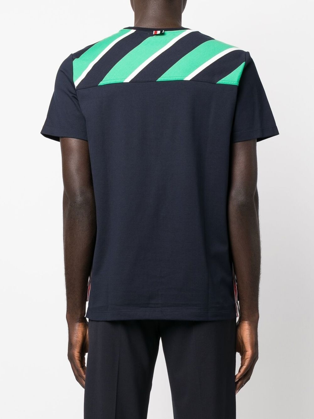 stripe-pattern crew-neck T-shirt - 4