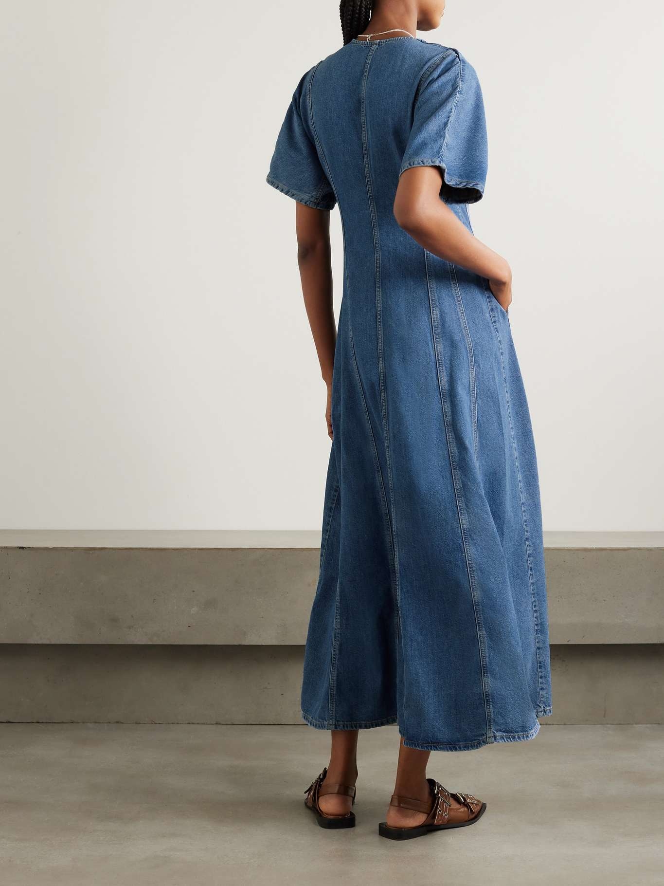 + NET SUSTAIN Future denim maxi dress - 3