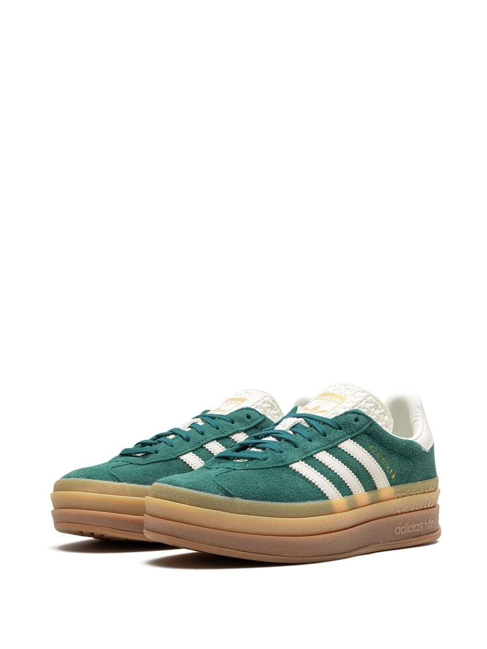 Gazelle Bold "Green / White / Gold" sneakers - 4
