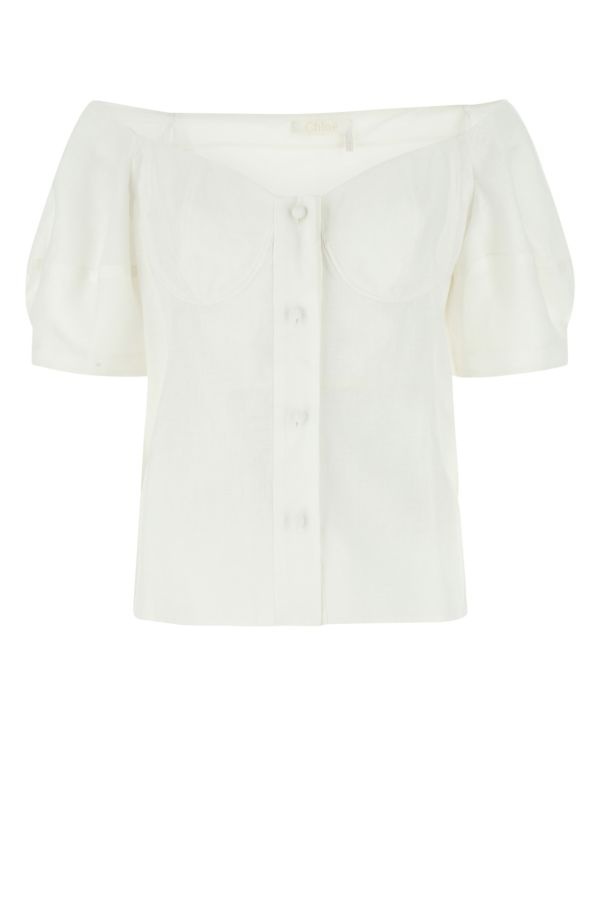 White linen top - 1