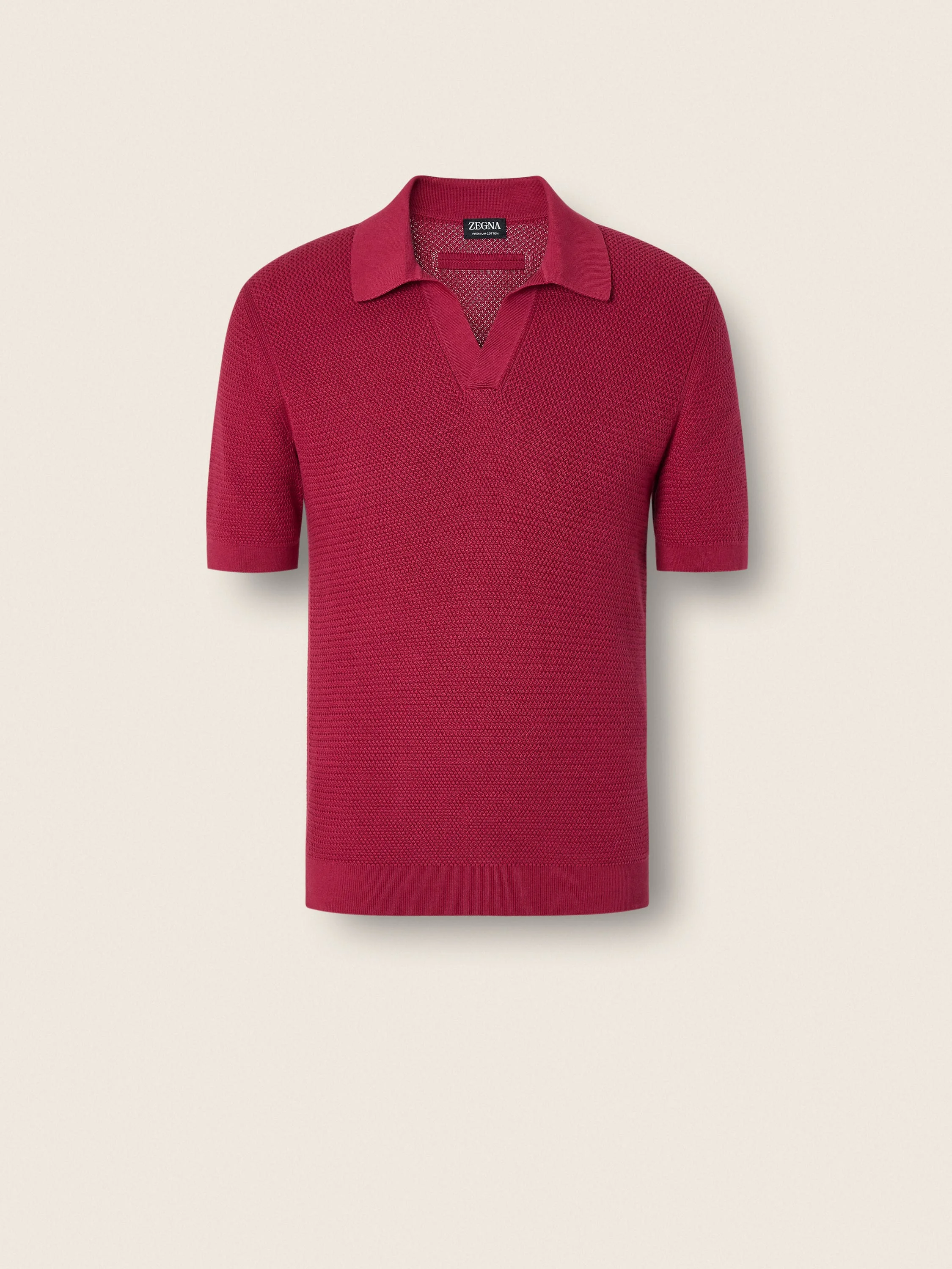 DARK PINK PREMIUM COTTON POLO SHIRT - 1