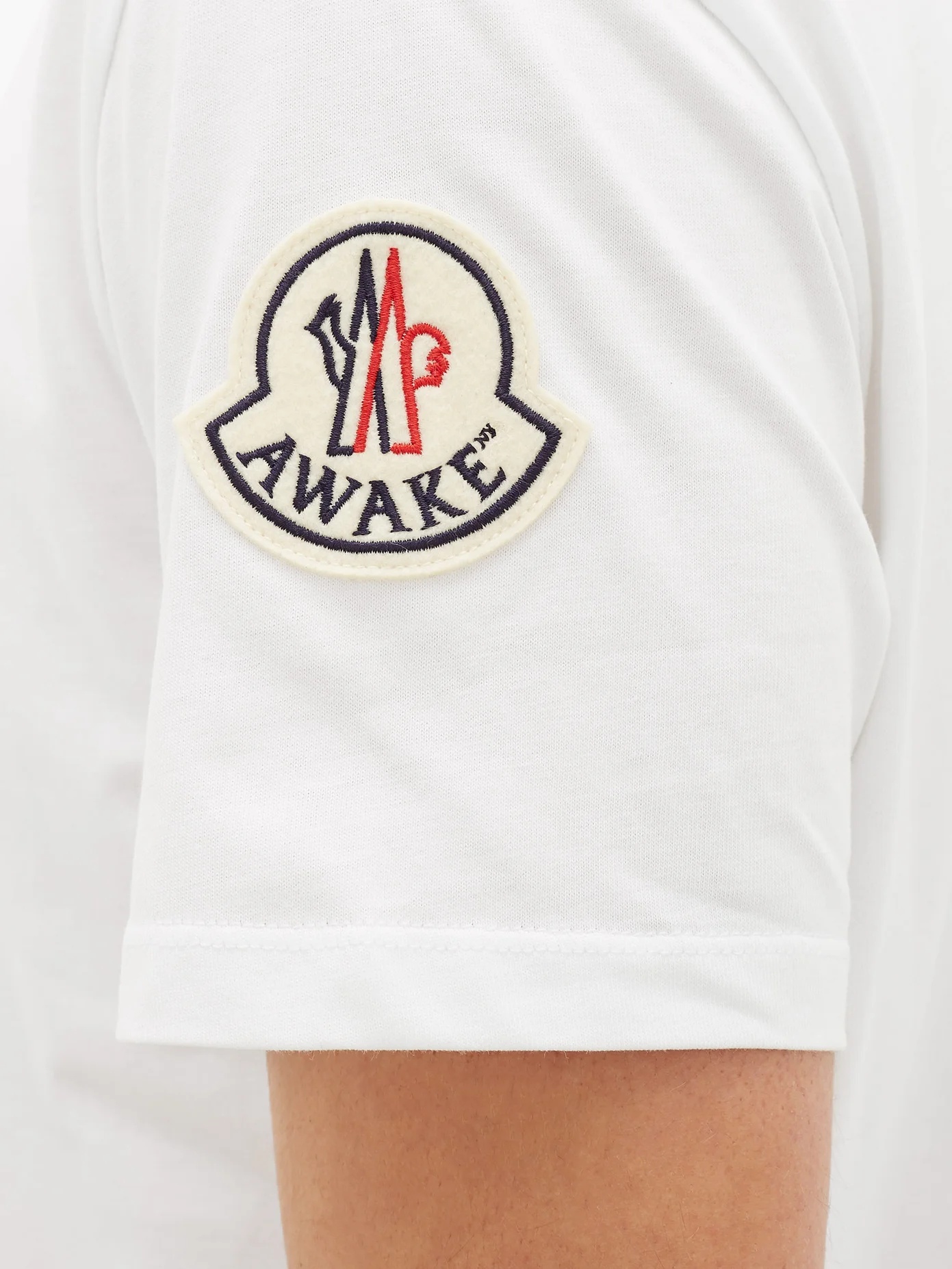 X Awake NY logo-print cotton-jersey T-shirt - 3