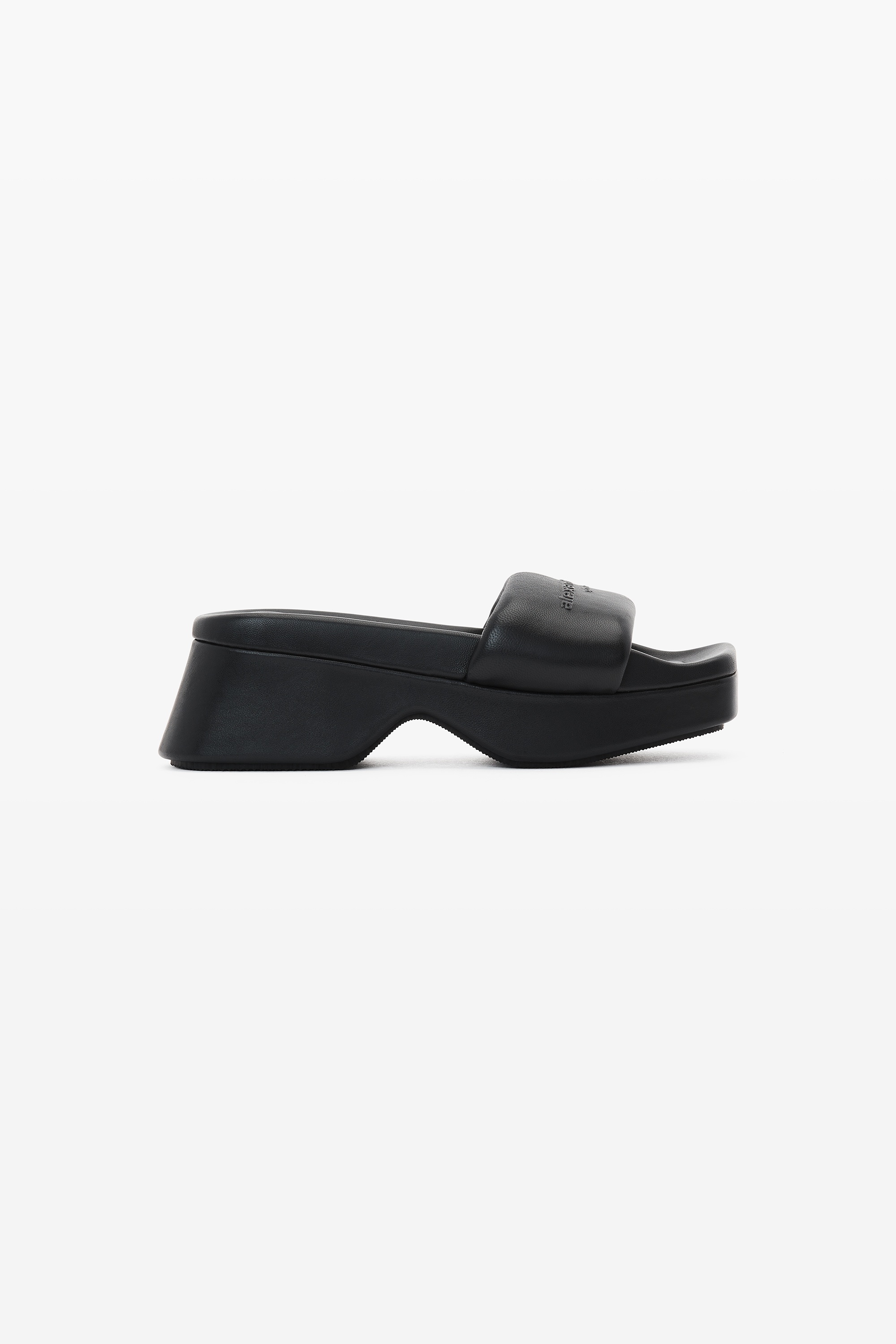 platform  sheep leather float slide - 1