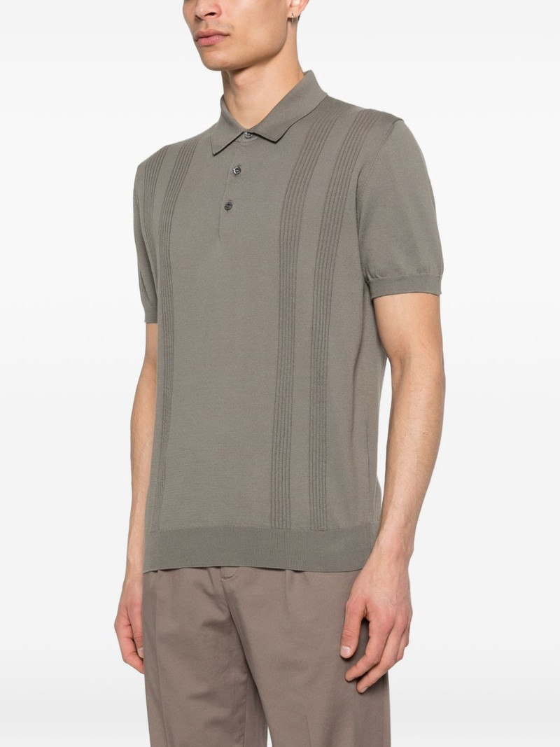 striped knit polo shirt 3