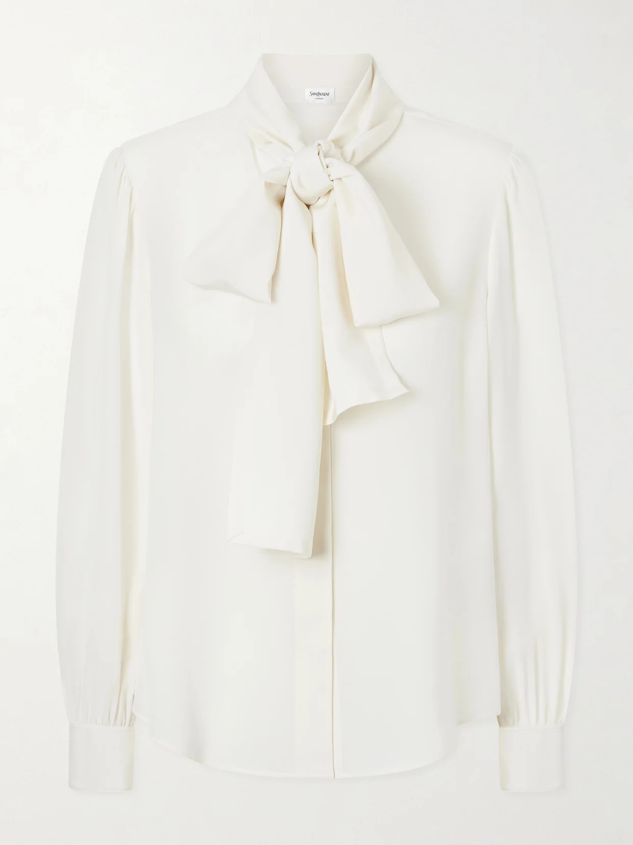 Tie-detailed Silk Crepe De Chine Blouse - 1