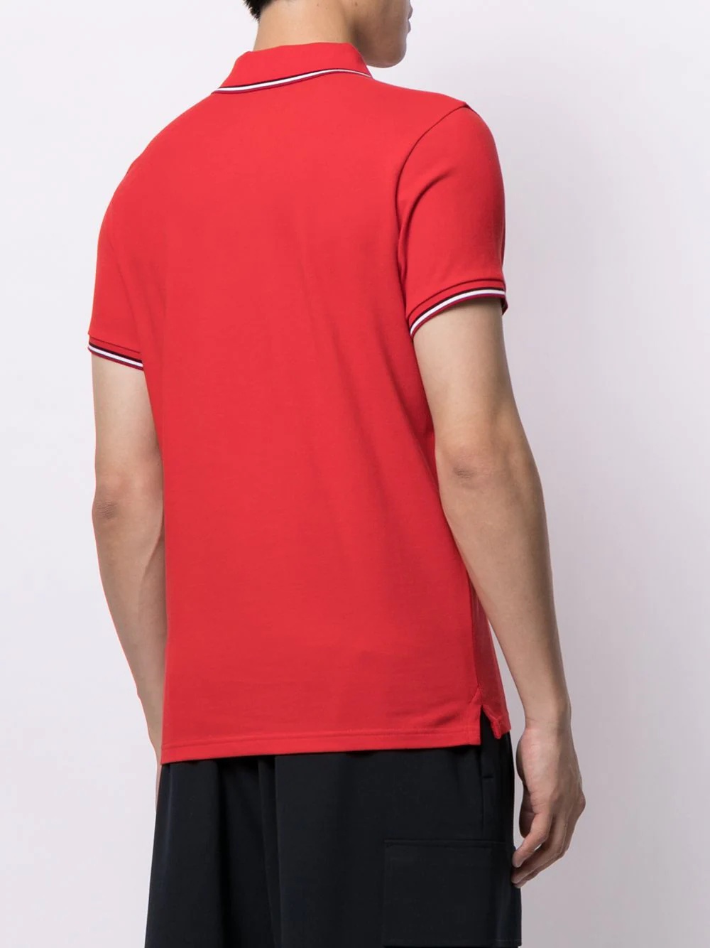 tricolour-trim polo shirt - 4