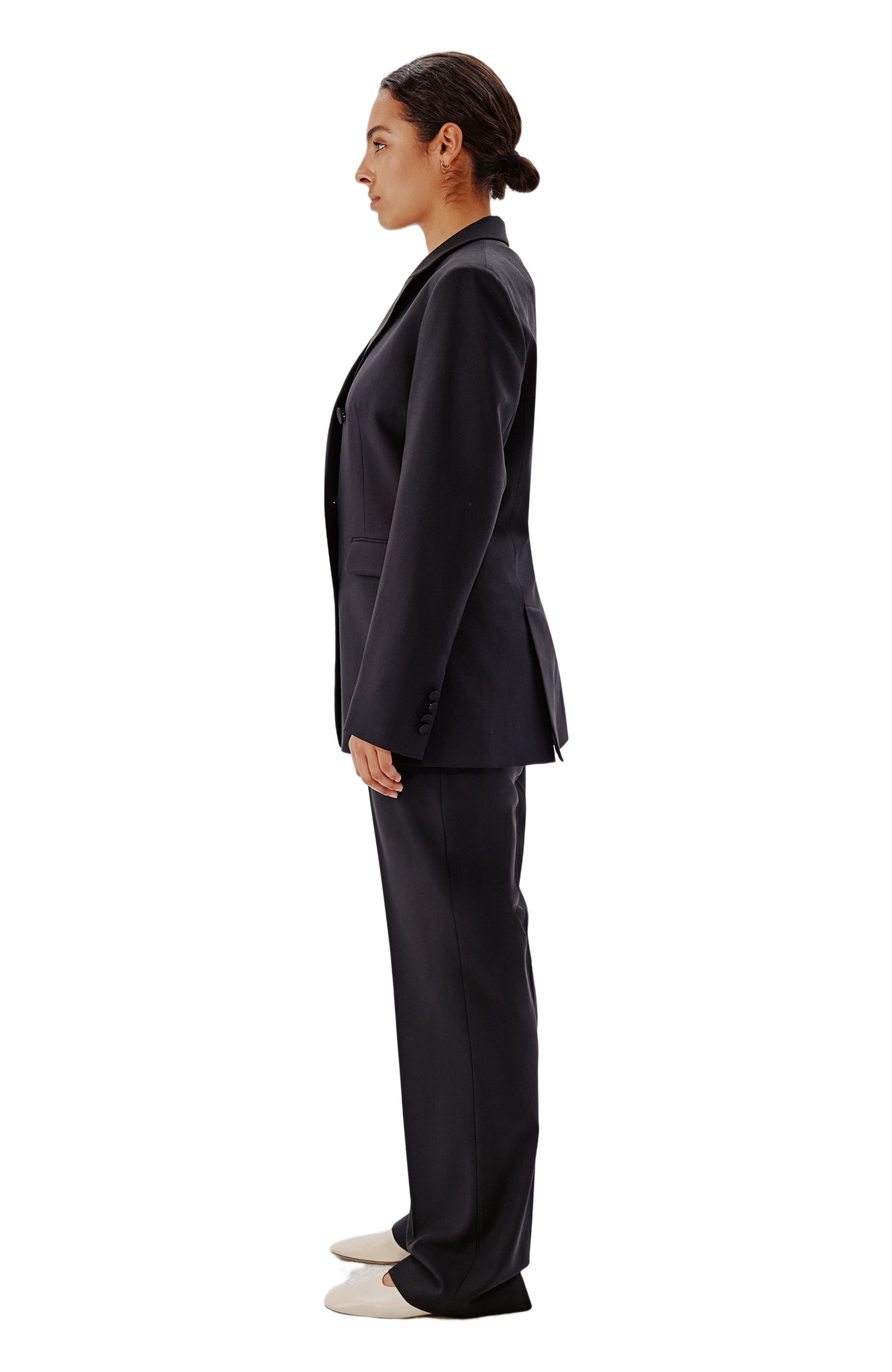 Another Tomorrow DOUBLE BREASTED JACKET in Black at Nordstrom - 2
