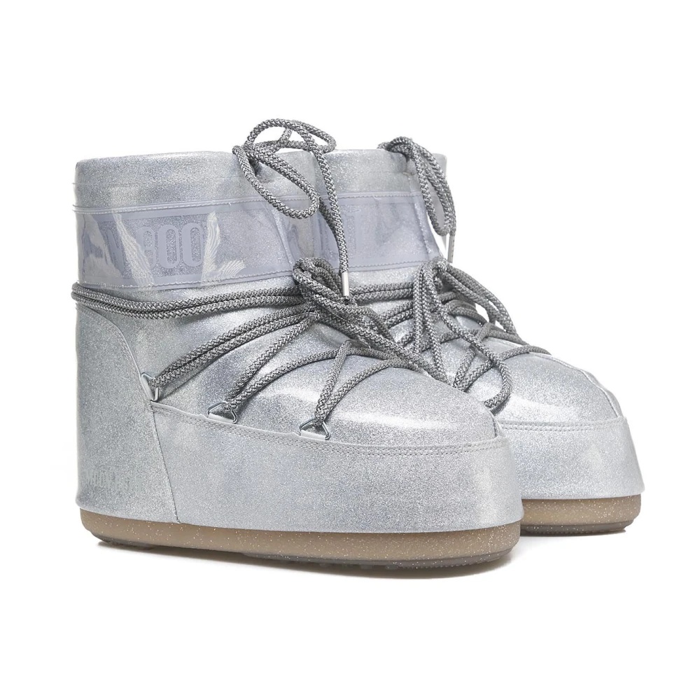 ショートブーツ・ブーティ MOON BOOT Woman Flat ankle boots Silver 80D1409440 H001 MOON BOOT SILVER ANKLE BOOTS FOR WOMEN | miinto | REVERSIBLE