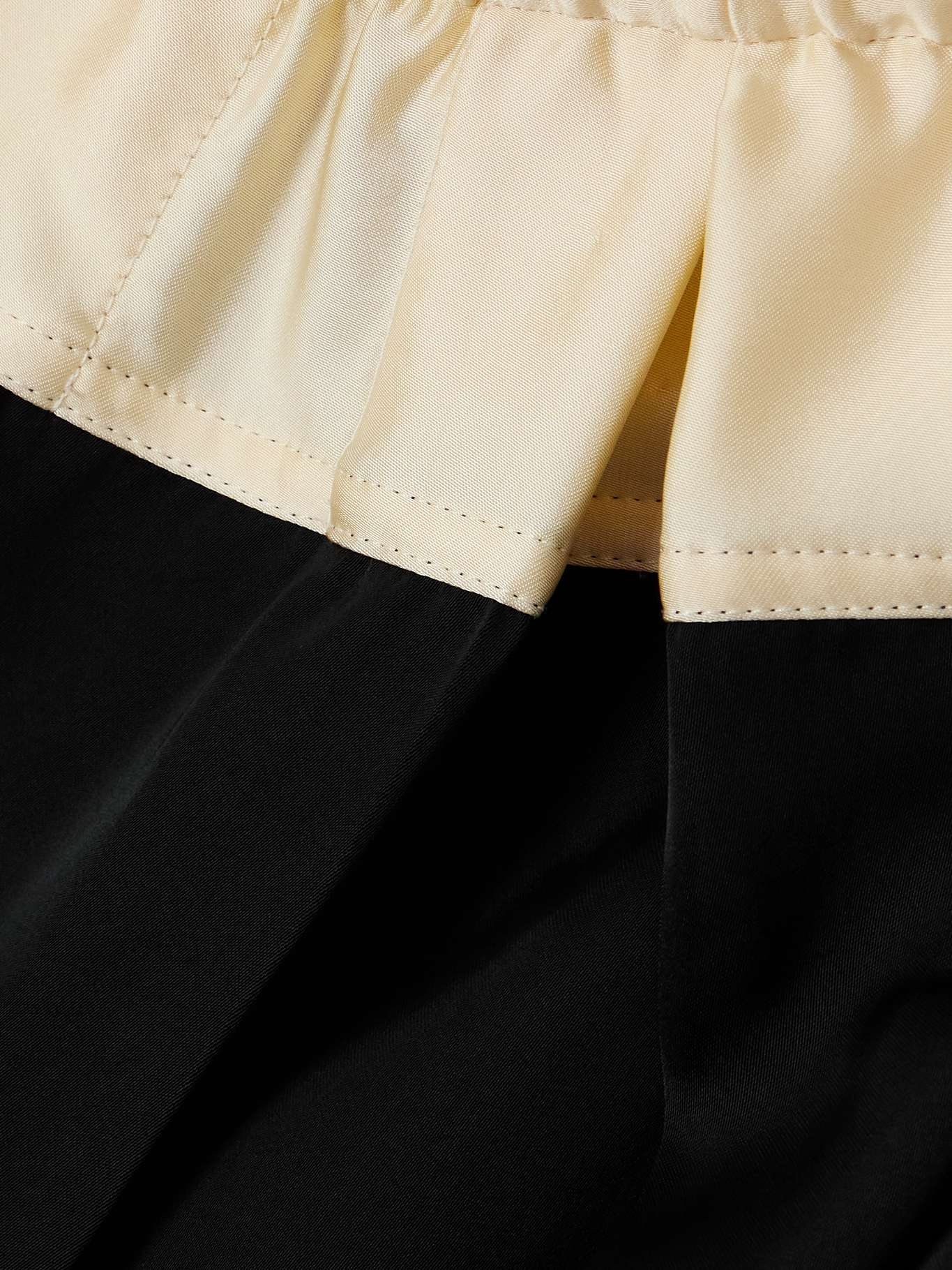 Two-tone striped satin wide-leg pants - 4
