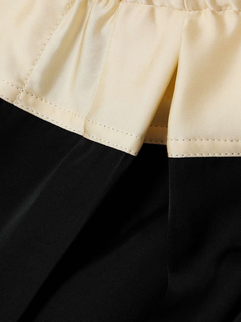 Two-tone striped satin wide-leg pants 4
