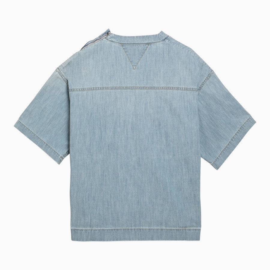 Bottega Veneta Women Denim Light Bleach T-Shirt - 2
