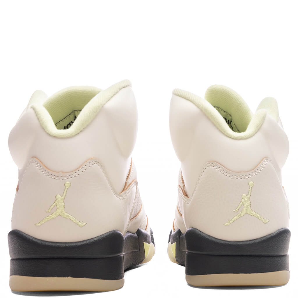 WOMEN'S AIR JORDAN 5 RETRO - SAIL/LUMINOUS GREEN/ANTHRACITE - 4
