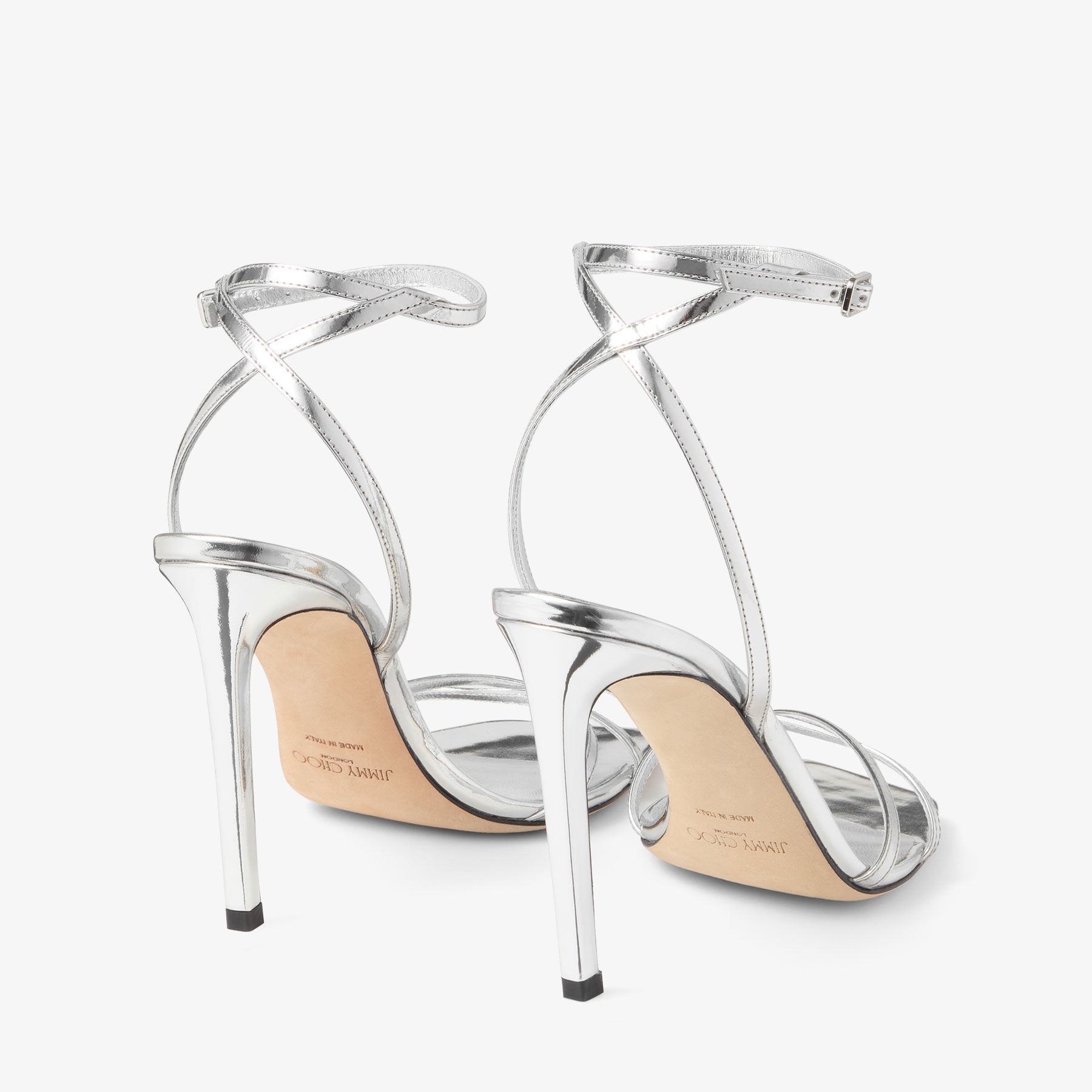 Metz 100
Silver Liquid Metal Leather Sandal - 5