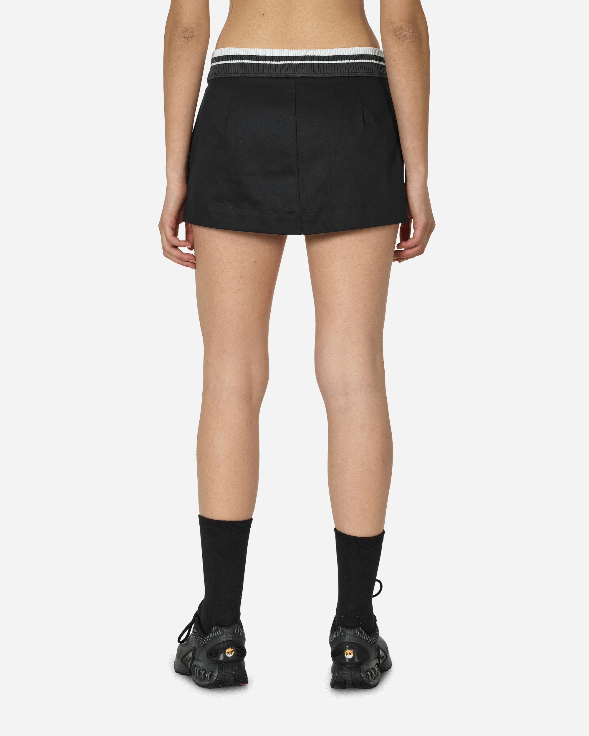 Low-Rise Canvas Mini Skirt Black - 3