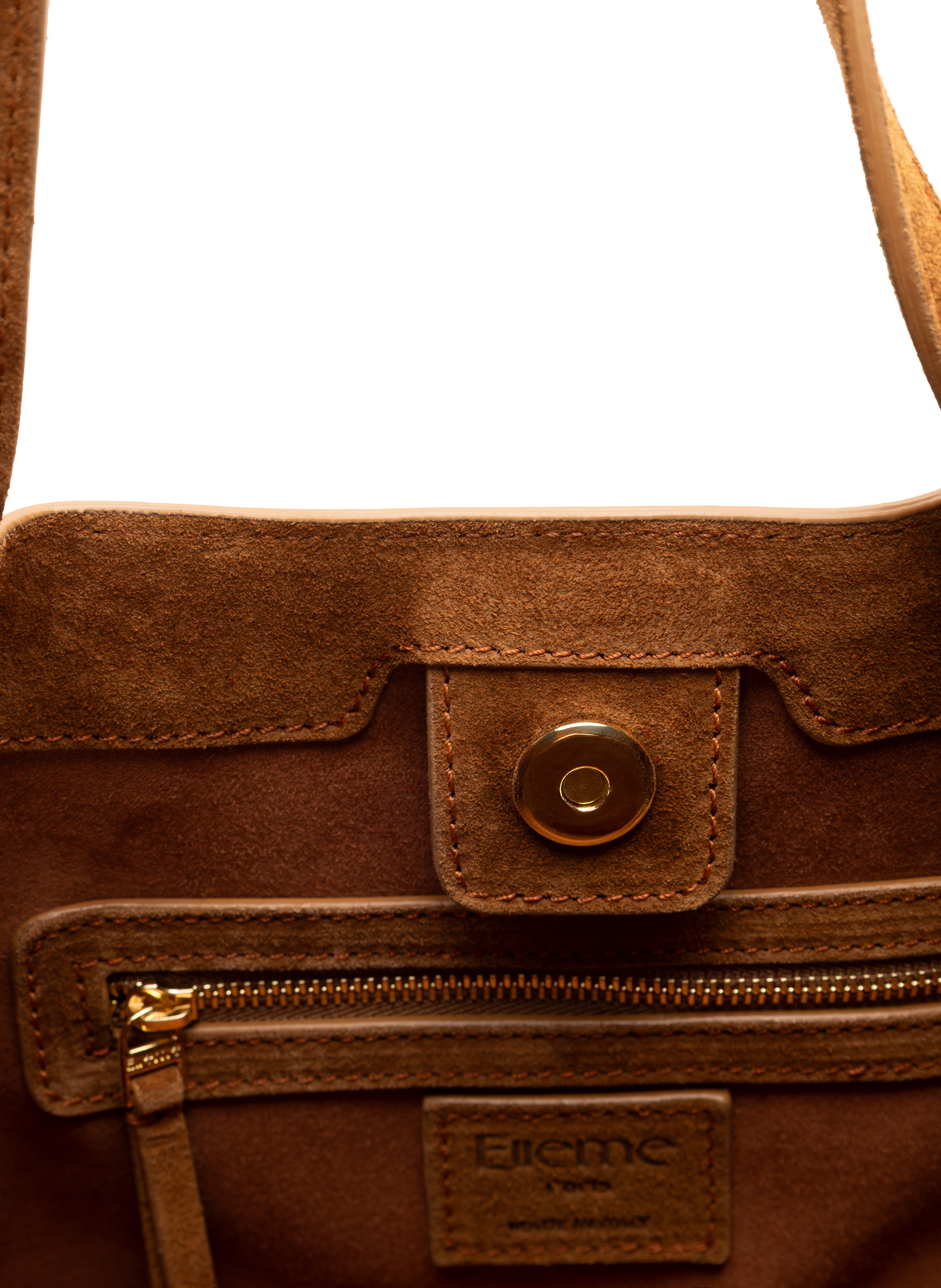 Dimple Tote Suede Cognac - 4