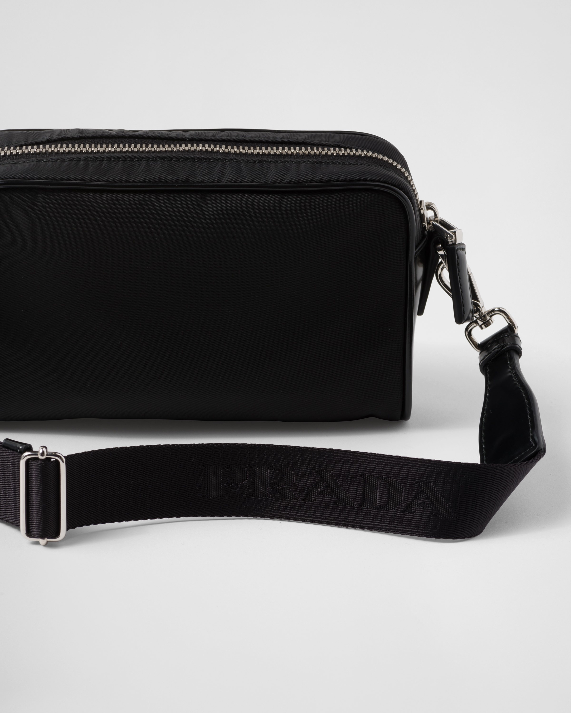 Re-Nylon and brushed leather shoulder bag - 7