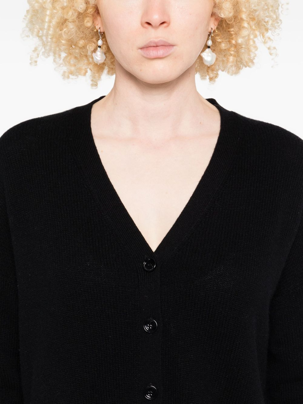 button-front cashmere cardigan - 5