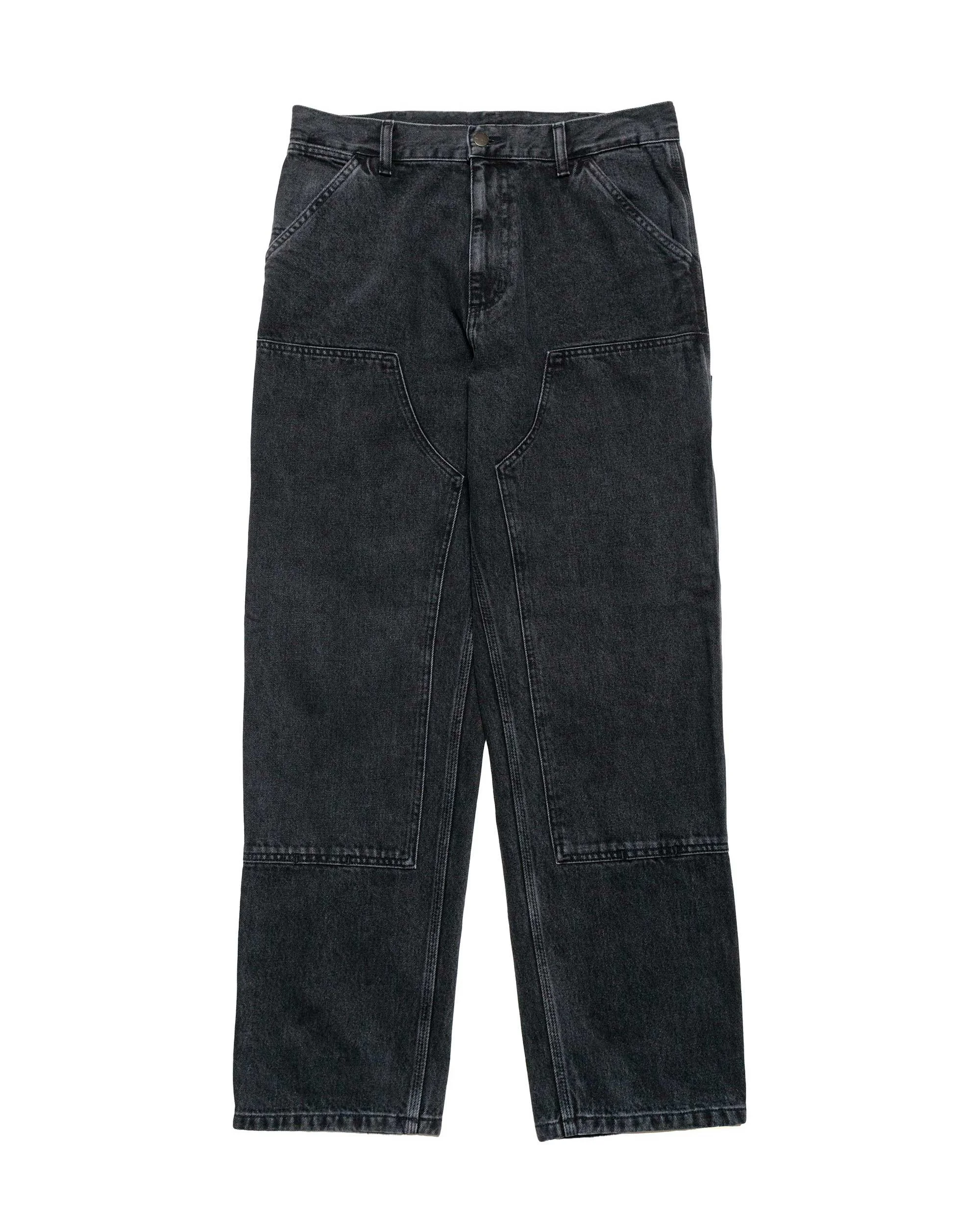 Carhartt W.I.P. Double Knee Pant Denim Black Stone Washed - 1