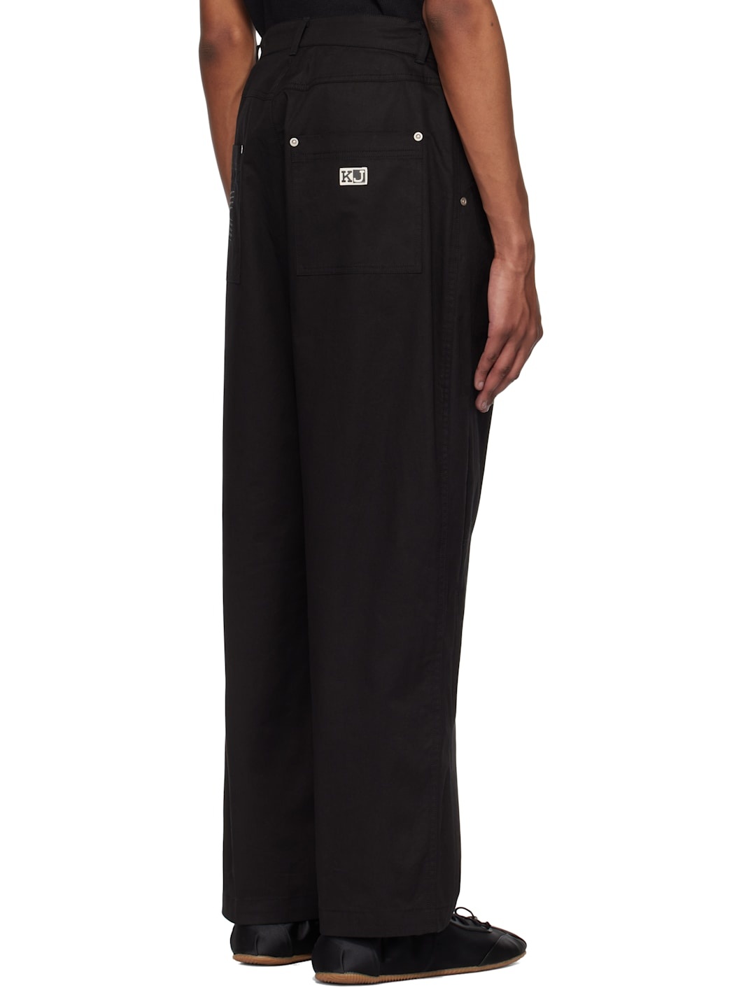 Black Color Slit Trousers - 3