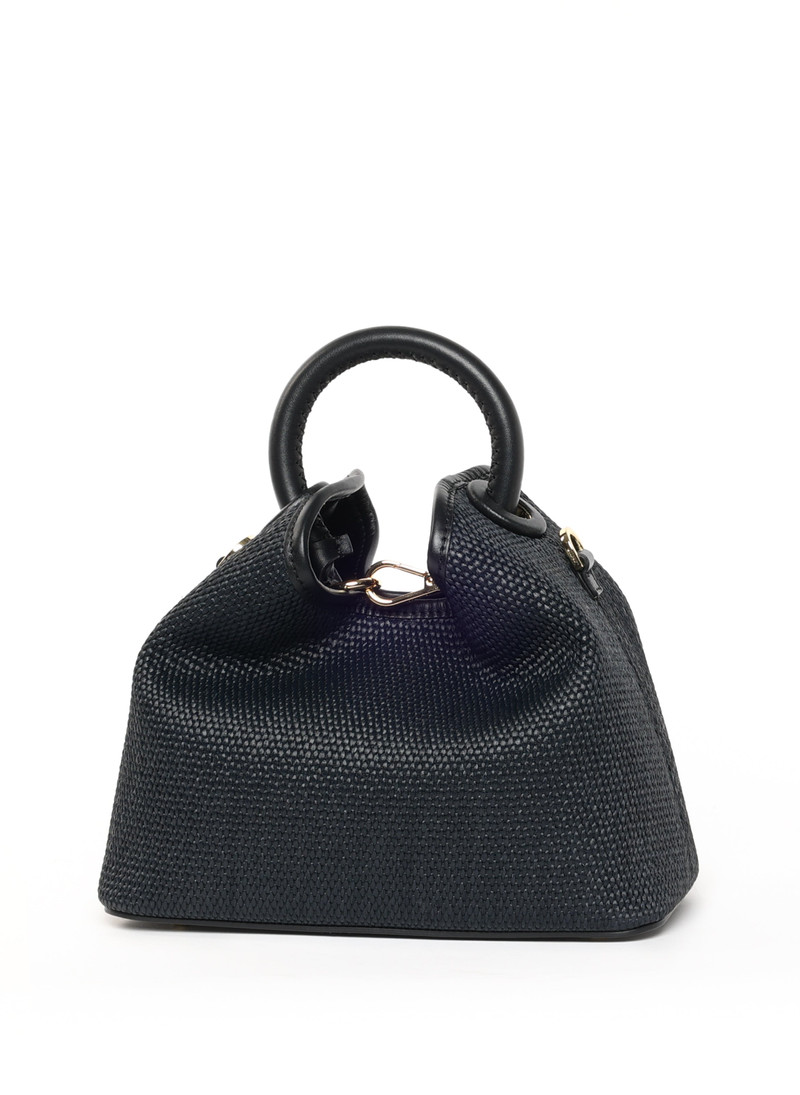 Baozi Raffia/Leather Black 3