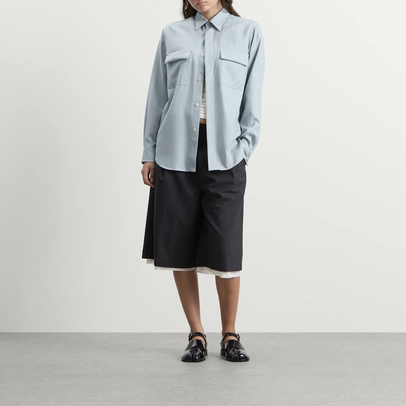 AURALEE Auralee Wool Herringbone Overshirt outlook