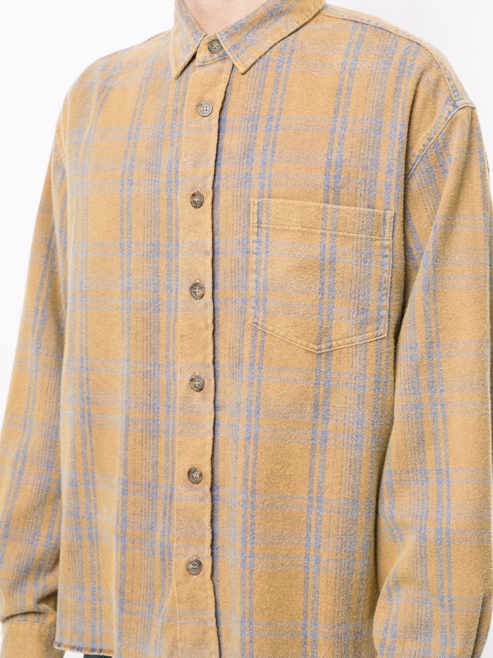 faded check shirt - 5