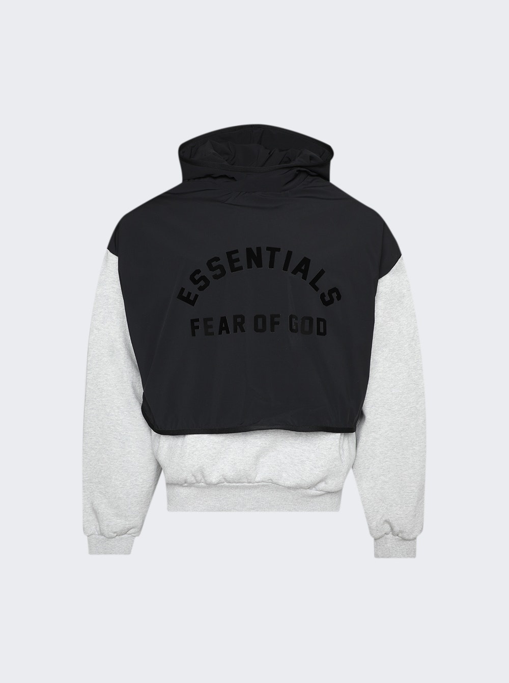Hooded Sweater Light Heather Grey And Jet Black - 1