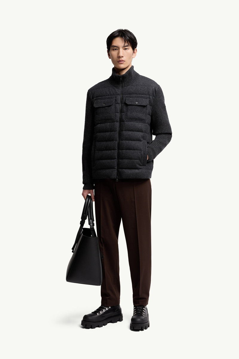 Moncler Padded Wool Zip-up Cardigan outlook