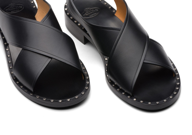 Rhonda Calf Leather Sandal Black 4